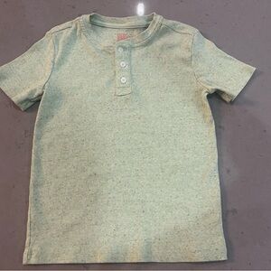 Cat & Jack Short Sleeve Henley Tee in Light Green